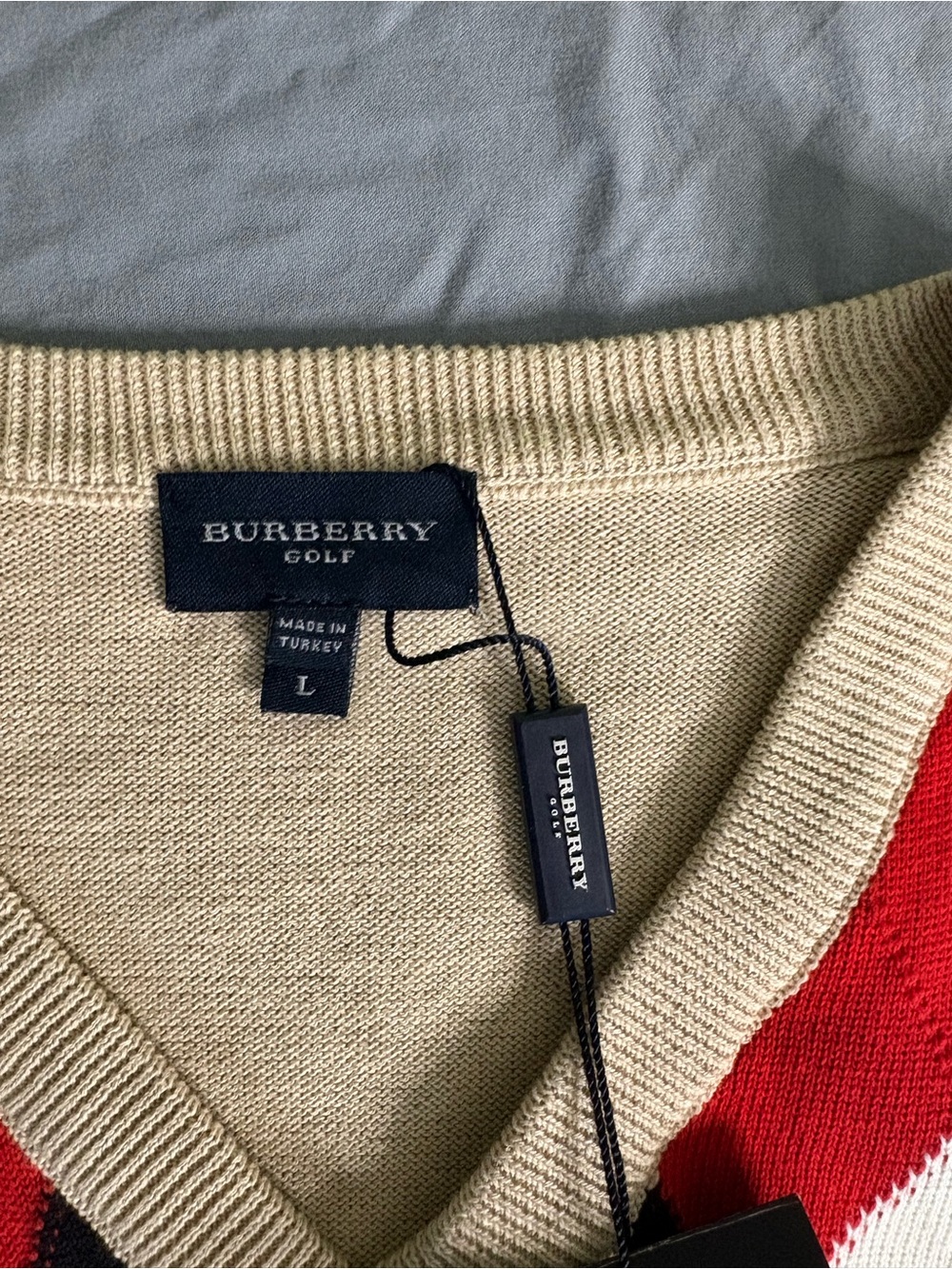 Burberry Golf V-Neck Argyle Sweater Vest - Picture 2 of 10